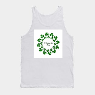 Lucky leaf clover st.Patrick's Day Tank Top